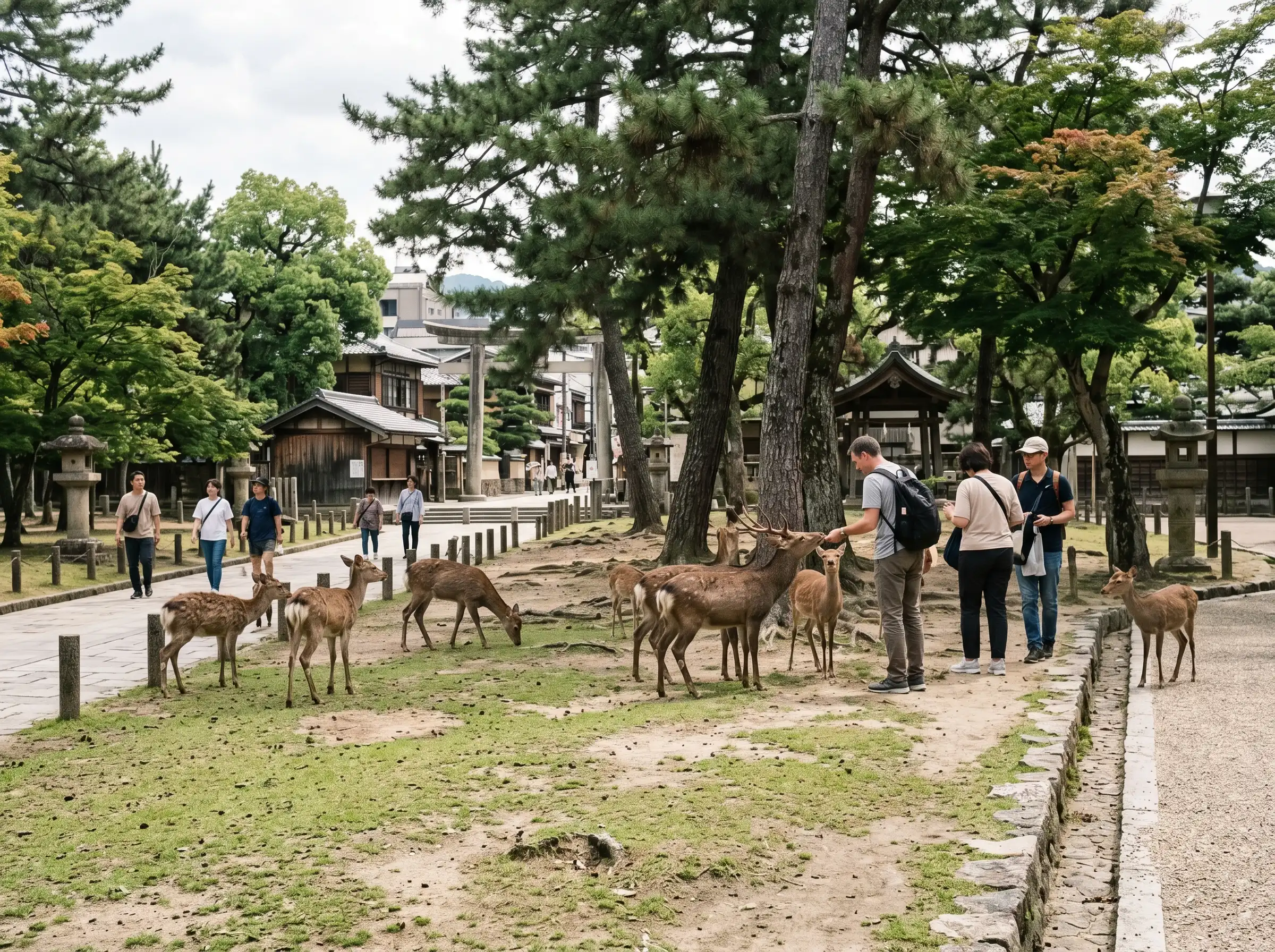 萌鹿邂逅：奈良公園餵食