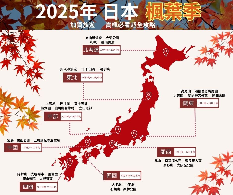 加賀旅遊日本賞楓圖