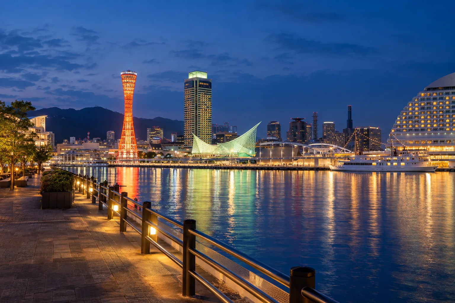 神戶港黃昏夜景