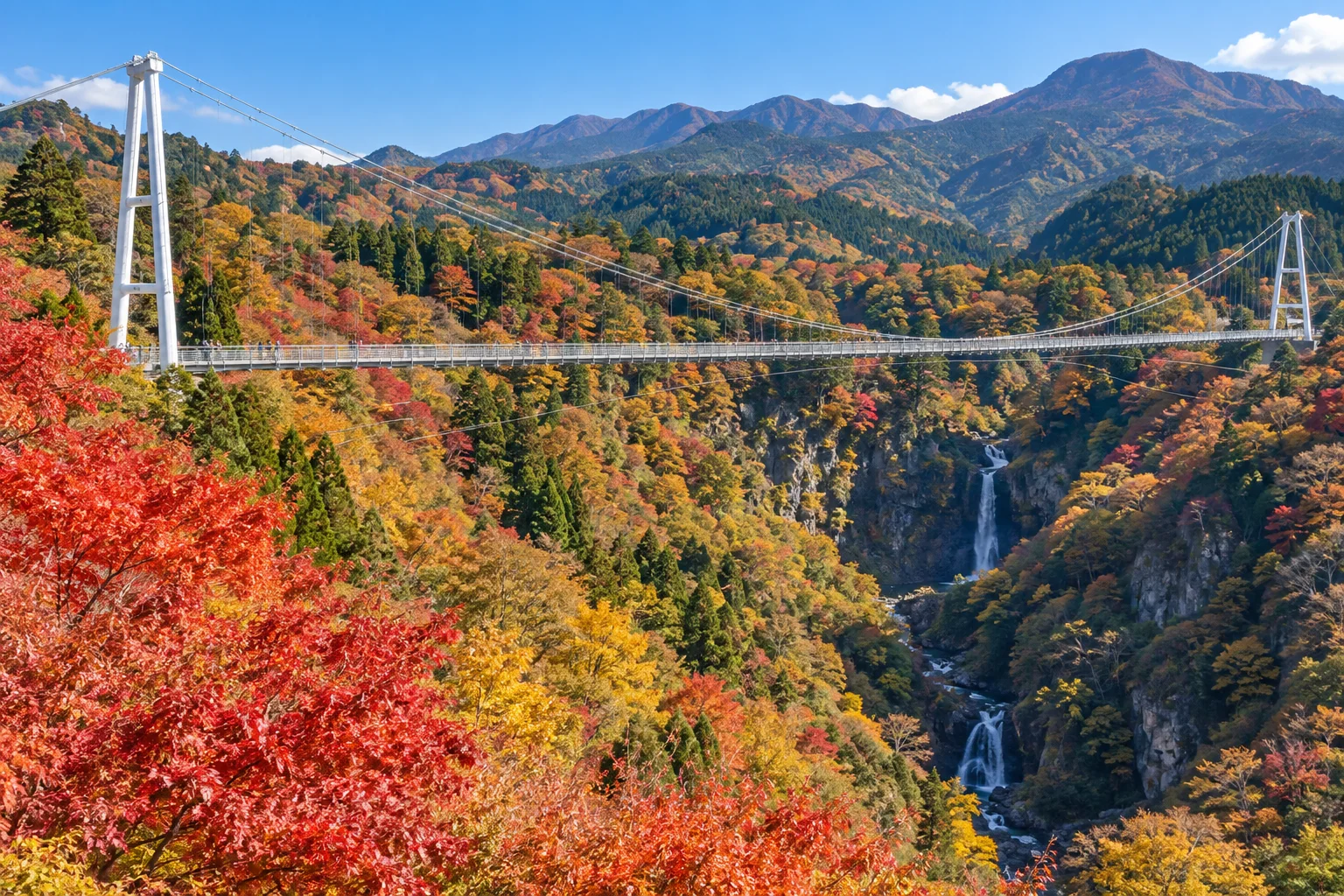 九重夢大吊橋秋日山谷