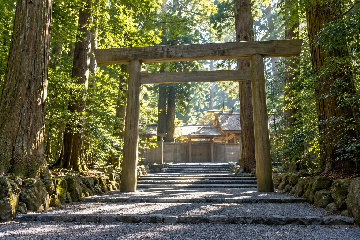 伊勢神宮杉林參道