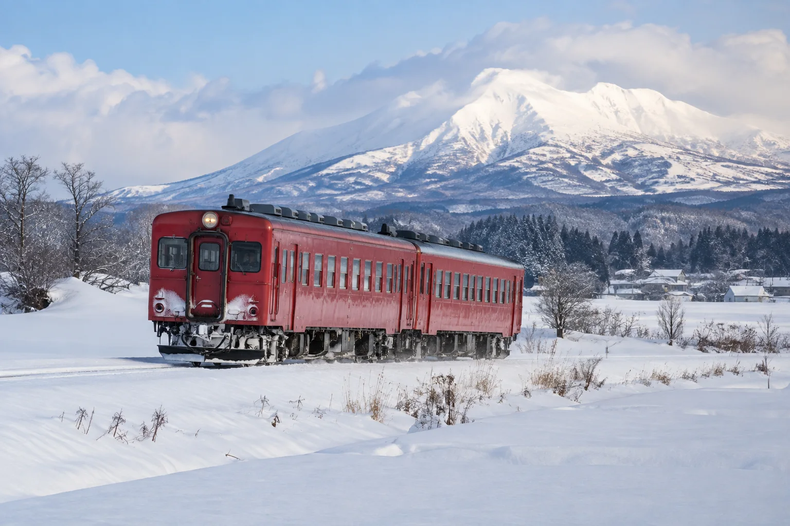 青森津輕暖爐列車穿越雪原