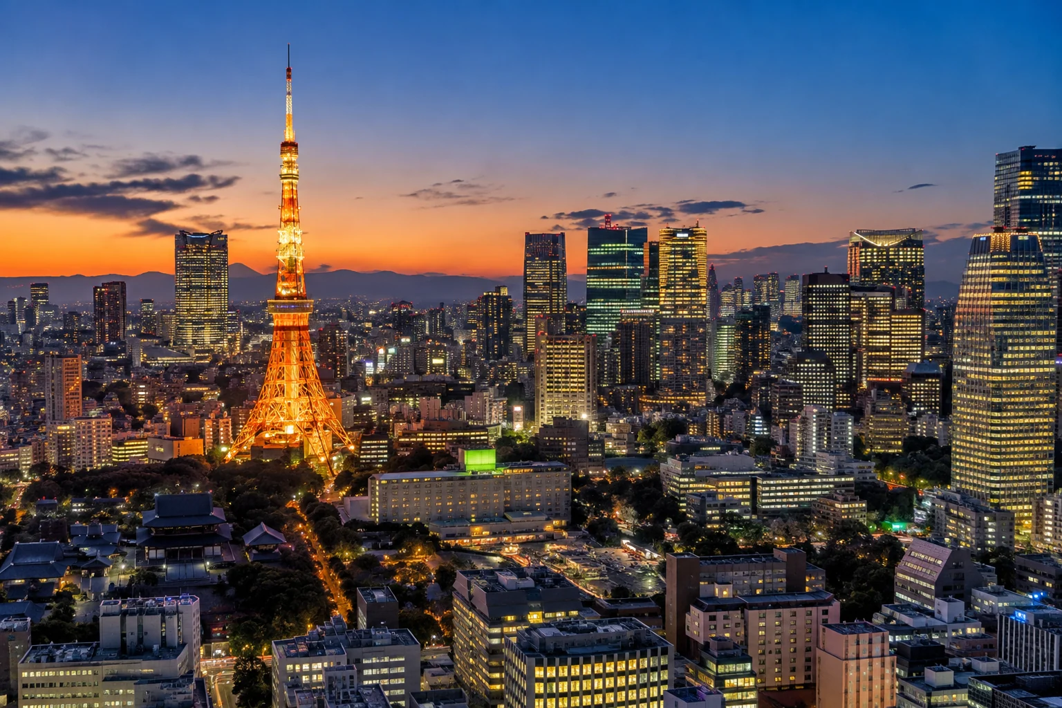 東京鐵塔冬季夜景